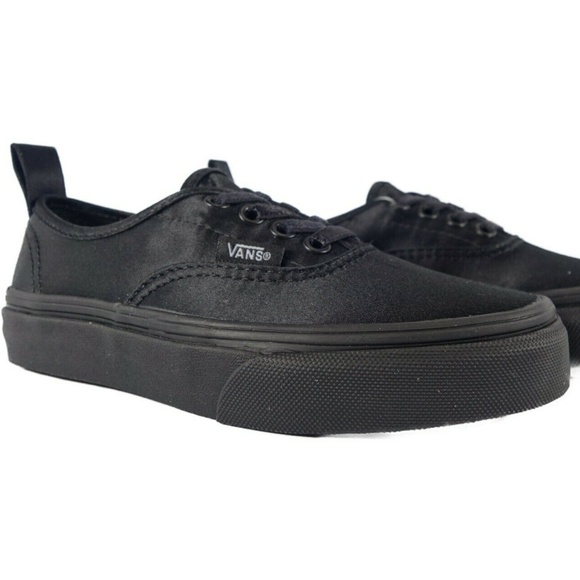 black satin vans